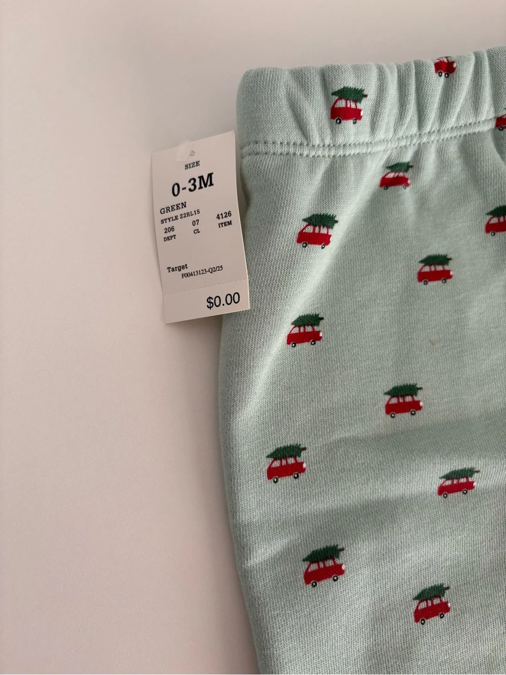 cloud island Baby Sweater in Light Gray with Red Car Print 0-3m